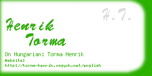 henrik torma business card